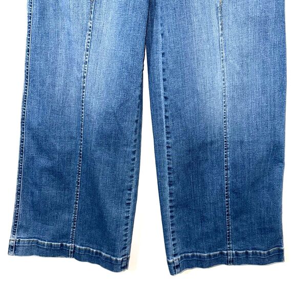 SPANXshape™ EveryWear Seamed-Front Wide Leg Jeans - Blue M - Picture 7 of 13